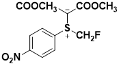 Dimethyl 2-((fluoromethyl)(4-nitrophenyl)- λ4-sulfaneylidene) malonate